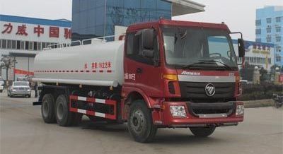 福田歐曼後雙橋19噸灑水車價格，福田灑水車廠家